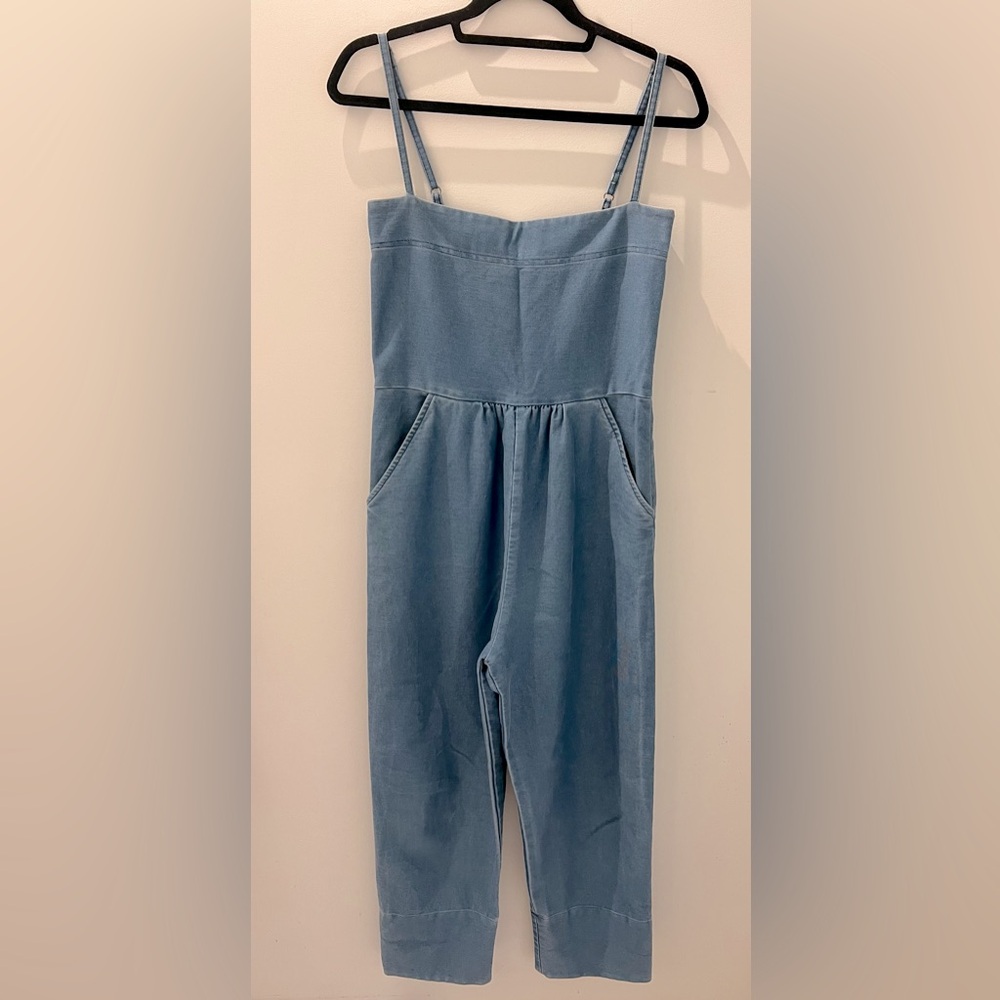Caron Callahan Bethany Soft Cotton Denim Jumpsuit – Indigo, Made in USA, XS - Picture 5 of 7